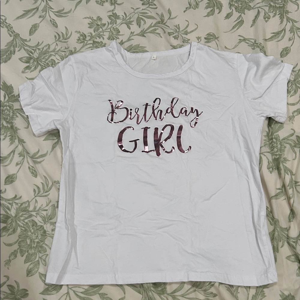 Amazon White 'Birthday Girl' Tee